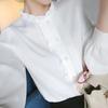 Simple Soft Dress Up Polyester Office Lady Commuting Shirt Costume for Work Blouse