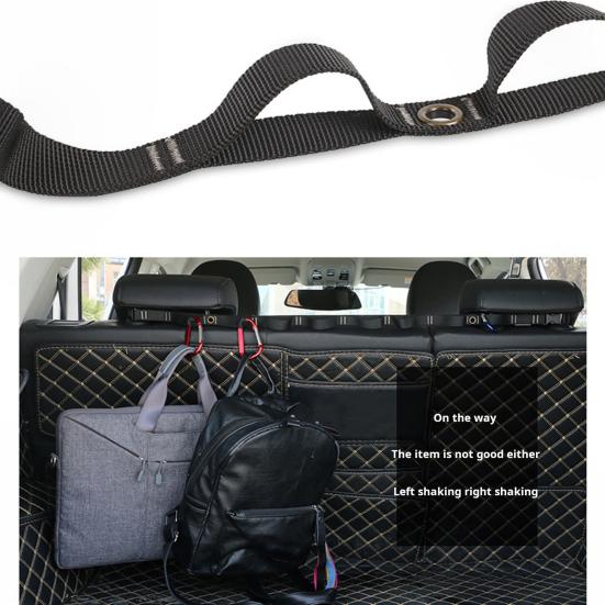 Автомобильная вешалка для одежды из нейлона с регулируемой длиной, дорожная бельевая веревка для автомобиля