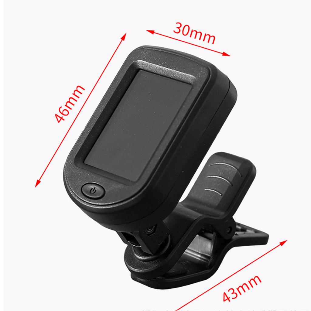 Electronic Tuner High Accuracy Clip On Portable Tuner for Acoustic Guitar Ukulele Bass Violin 12 Equ