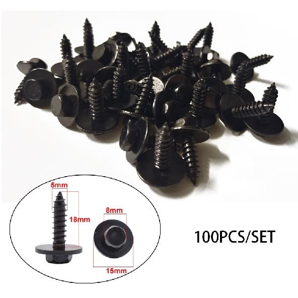 100x Car Retainer Clips For Bumper Engine Shield Splash Underbody Fixed 5mm Clip