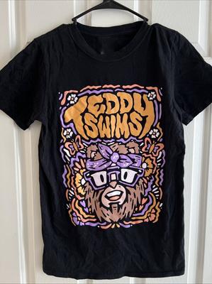 Vintage Teddy Swims T-Shirt Black Cotton All Size S-345XL Gift Funny HRB84