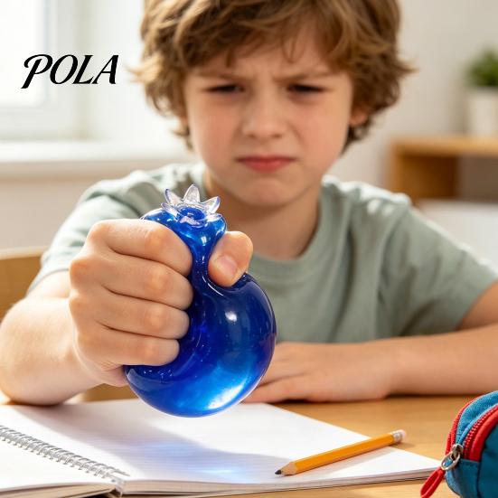 Антистрессовая ручная игрушка Черничный мячик-антистресс, Мягкий ТПР-фиджет для сжатия с портативным шариком, Плавная жидкость, Высокоэластичный, Для снятия тревоги