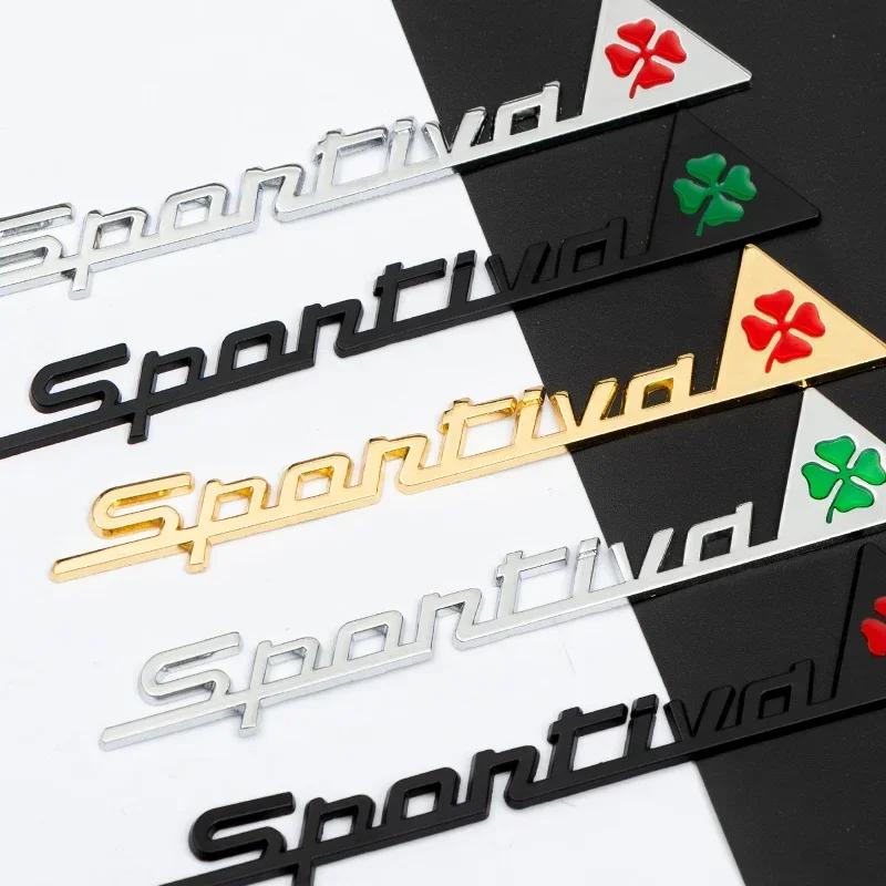Metal Car Side Window Sticker Accessories for Alfa Romeo Alfa Romeo 159 156 147 4C Giulia Stelvio Giulietta Mito SPORTIVA Logo fw6
