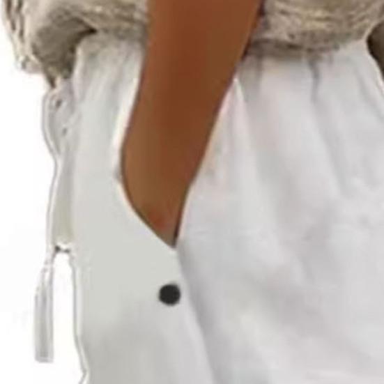 Женские повседневные шорты, эластичные шорты с завязками на высокой талии и карманами, летний пляжный наряд для отдыха