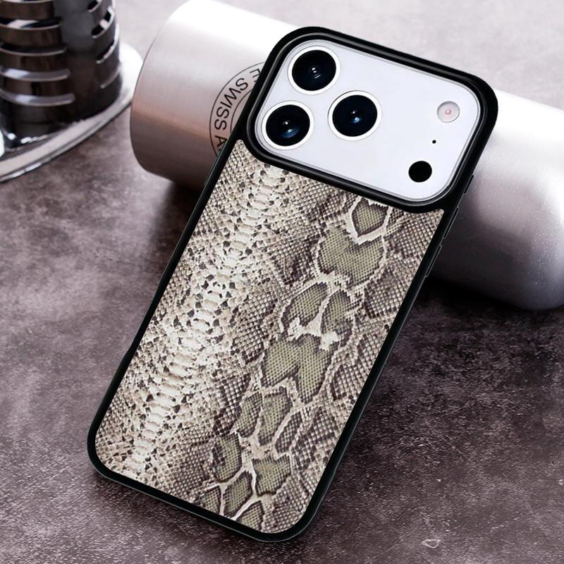 Чехол для телефона с кожей кобры и питона для iPhone 17 16 15 14 13 12 11 Pro Max Plus 17Air Мягкий силиконовый чехол