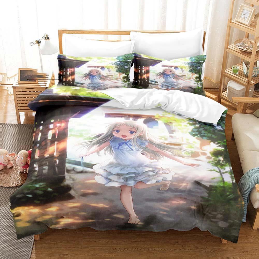 Kawaii Girls Meiko Honma Bedding Set Duvet Cover Comforter Bed Set Quilt Cover Pillowcase King Queen Twin Size Boys Girl Adult