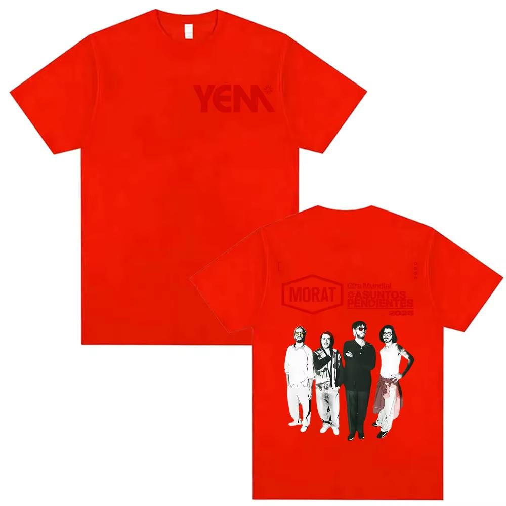 Band Morat Asuntos Pendientes Album 2025 Tour Tshirts Mens Women Retro Gothic Hip Hop T Shirts Casual Loose Tshirt Streetwear