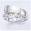 Silver Ring 'Goddess' White Silver (rhodium) - 10 Mm
