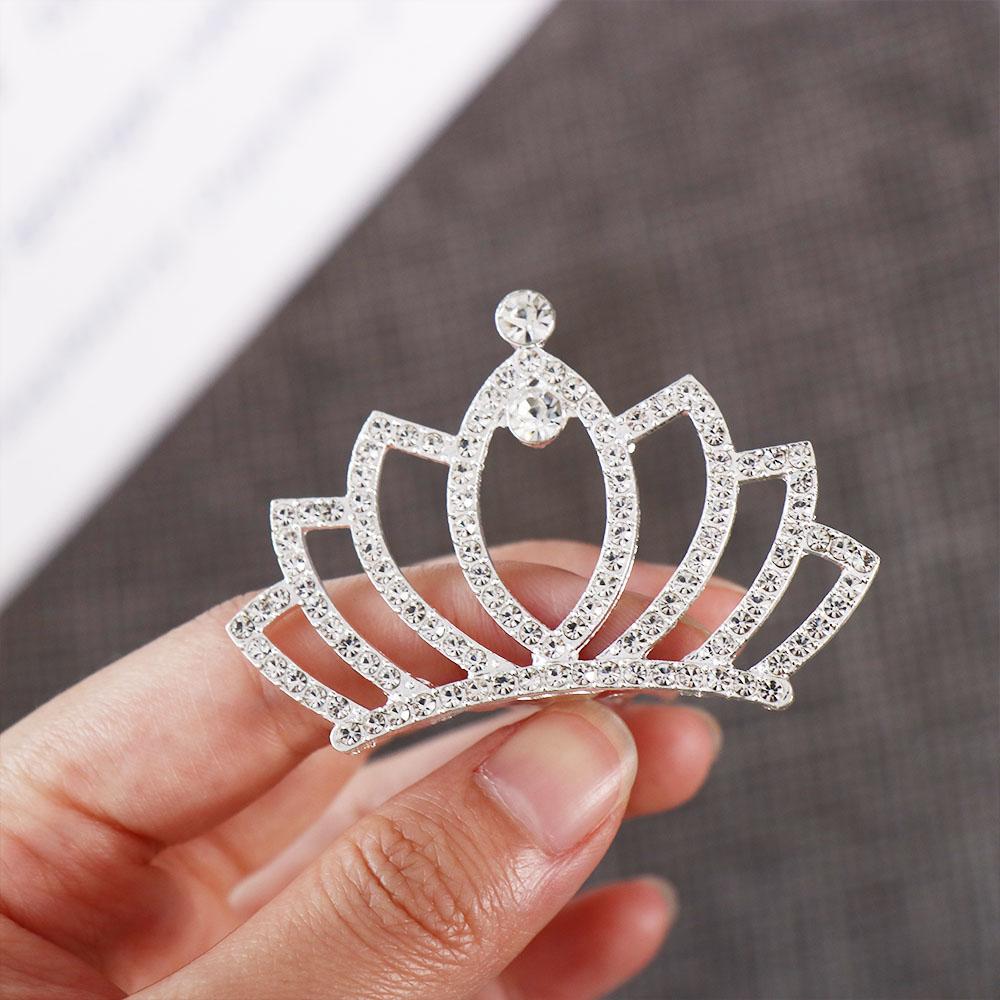 Расческа для волос с бабочкой и хрустальной короной, заколки для волос со стразами, женские/детские