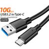 Кабель USB3.2 10 Гбит/с Кабель USB типа A — USB C 3.1/3.2 Gen2 Передача данных USB C Кабель для жесткого диска SSD 3A 60 Вт QC 3.0 Быстрая зарядка