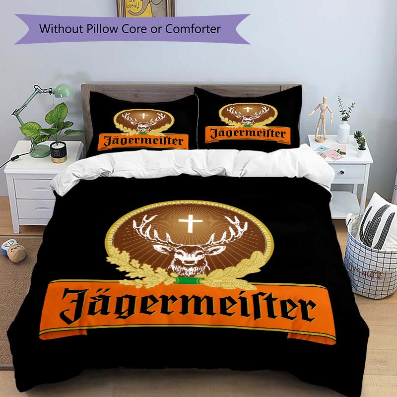 Jgermeister Ultimate Beverage Print 3Pcs Bedding Setduvet Cover With 2 Bedropillowcase Home Birthday Gift