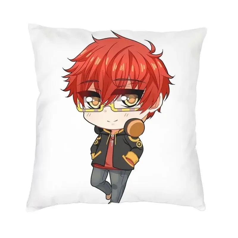 Mystic Messenger 707 Чехлы для подушек в стиле чиби, полиэстер, аниме, игра, наволочка для дивана, автомобиля, квадратная наволочка, декоративная домашняя наволочка