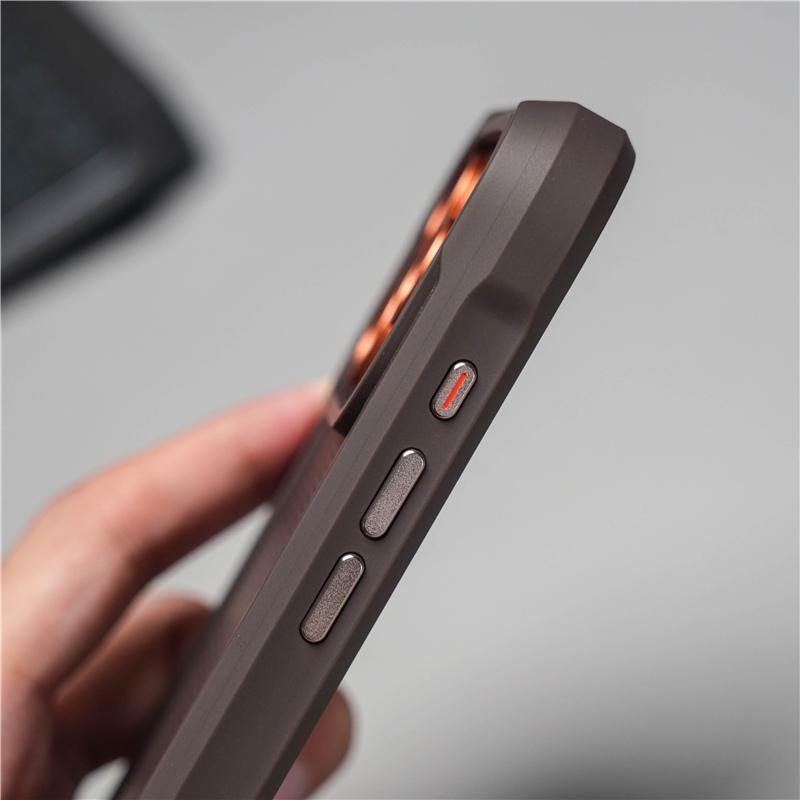 Магнитный чехол-сетка с плетением Magsafe для iPhone 17 16 Pro Max 17Pro 16Pro, роскошный, с металлической кнопкой, для беспроводной зарядки, противоударный
