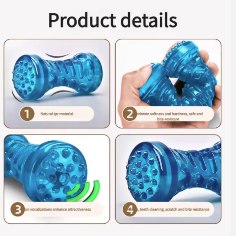 Устойчивая к укусам игрушка для домашних животных Зубная щетка Прочная игрушка для собак Интерактивная игра для щенков Игрушка для собак Резиновая кость для щенков Жевательная игрушка для собак
