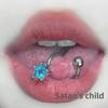 Satan's Child Titanium Steel S-Type Tongue Stud