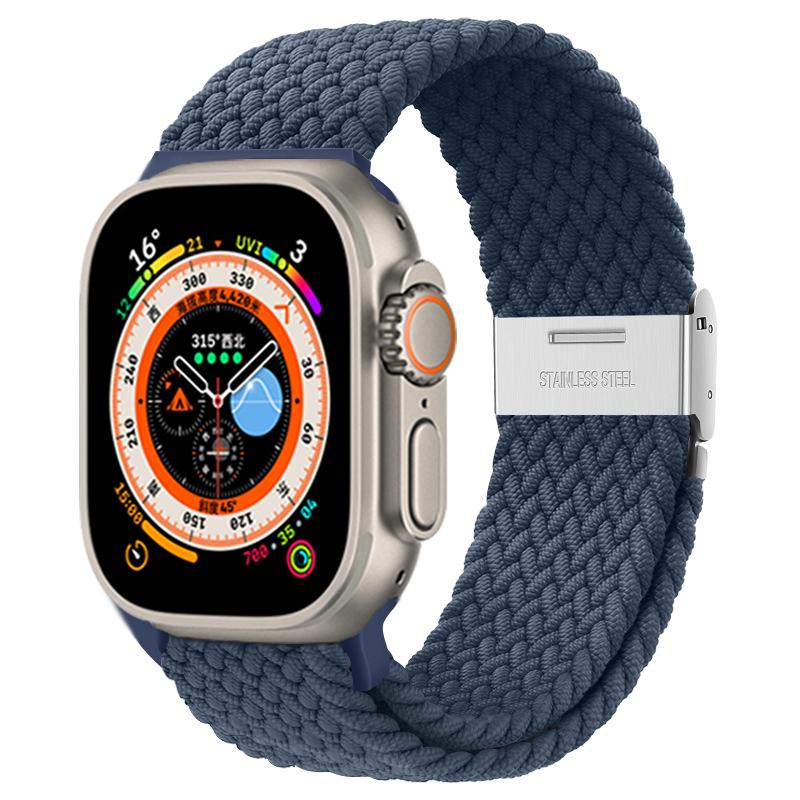 Ремешок для Apple Watch Ultra Band 49 мм, 45 мм, 44 мм, 40 мм, 41 мм, 42 мм, 40, 45 мм, плетеный браслет Correa соло-петли серии 8, 7, 3, 5, se 6, 4
