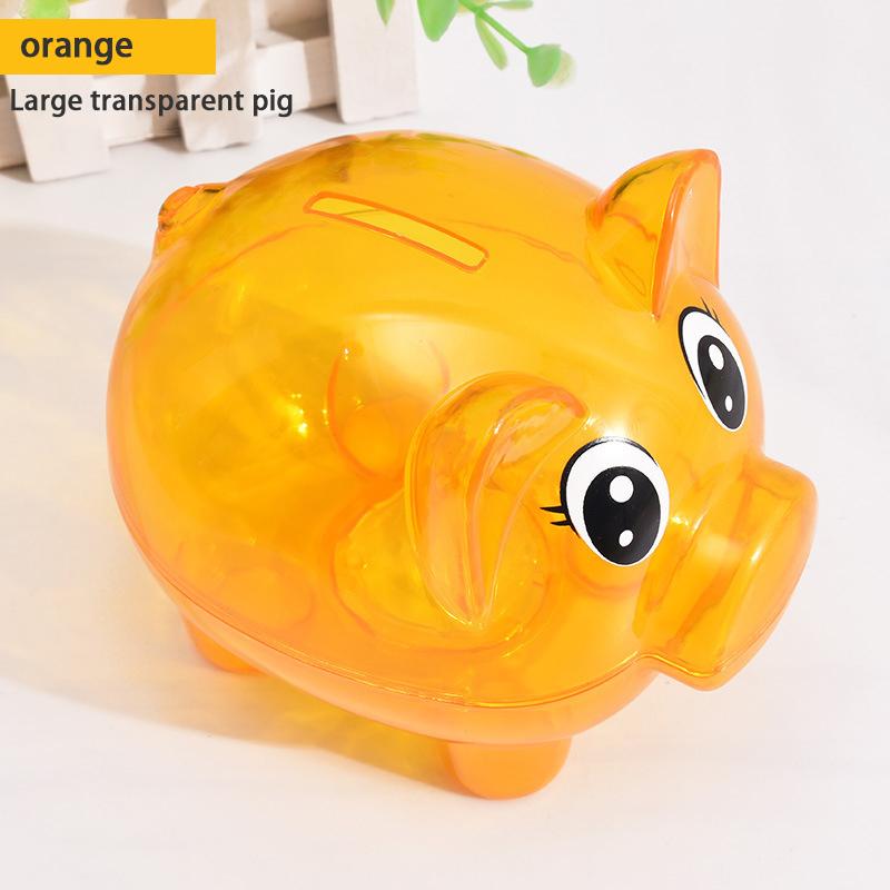 Прозрачная игрушка-свинка для подарка детям монеты копилка реквизит прозрачная пластиковая копилка для монет деньги наличные коллекционная коробка для сбережений