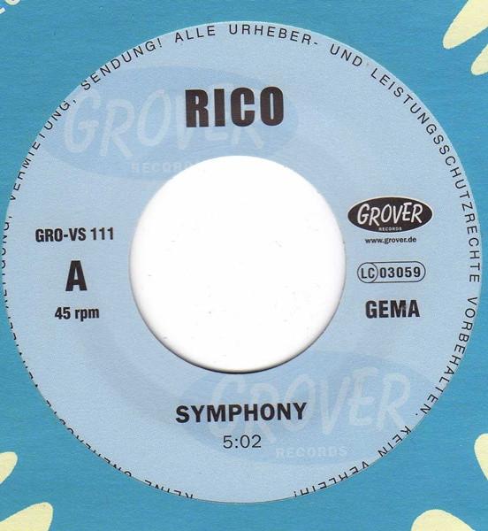 7-дюймовая пластинка RICO RODRIGUEZ Symphony GROVS111 Grover Records Германия Reggae Ska Dub Б/у