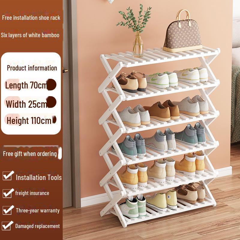 Складная пылезащитная полка для обуви: Многослойный шкаф для обуви для прихожей и гостиной, легко собирается