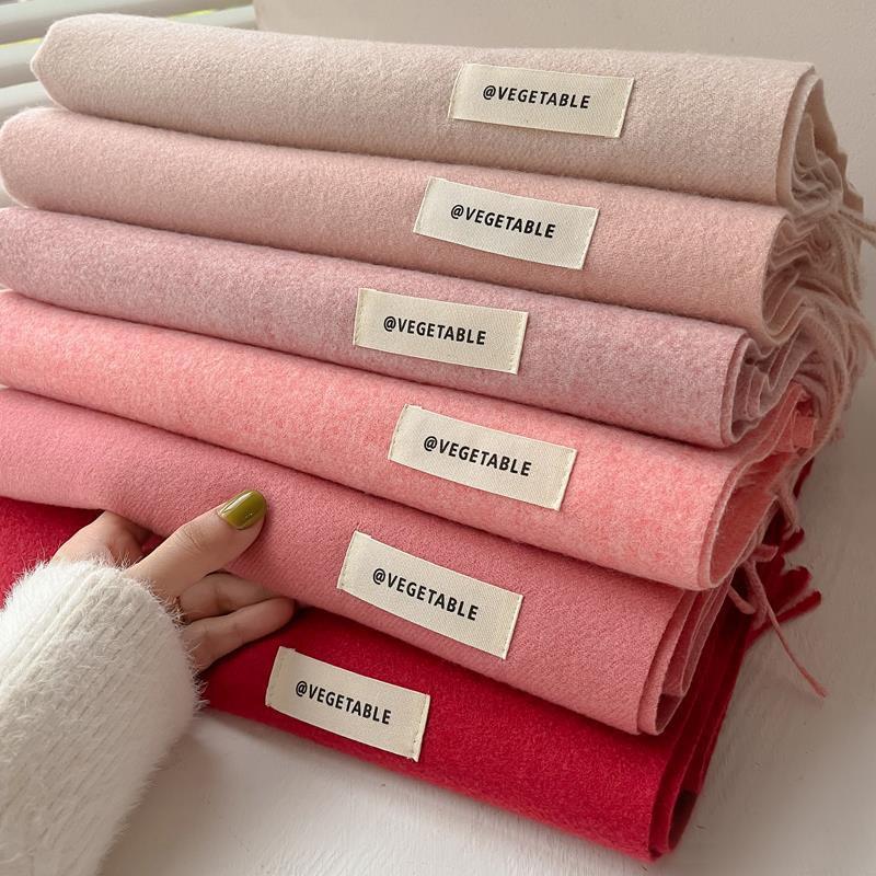 Winter Scarf For Women Long Warm Cashmere Scarves Hijab Solid Lady Shawl Wrap Female Pashmina Bandana Head Scarfs New