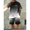 Летний повседневный мужской комплект из футболки и шорт, уличный городской модный мужской топ с короткими рукавами, мужские спортивные шорты для занятий на открытом воздухе