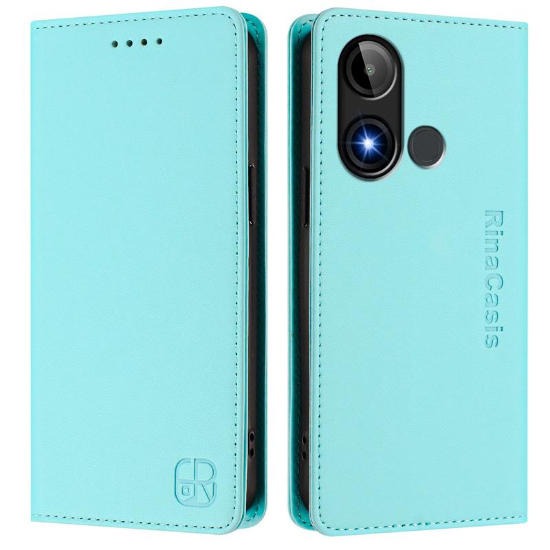 Роскошный кожаный чехол для BLU G64 G54 K50 C9 View5 View Speed 5G B1550VL RFID-блокировка слотов для карт Магнитная подставка для притяжения Ударопрочный откидной чехол