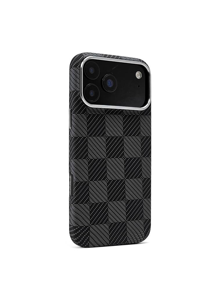 Luxury Carbon Fiber Texture Magnetic Case for IPhone 18 Pro Max 17 16 15 Thin Slim for Magsafe Metal Lens Guard Protection Cover