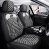 Роскошный 5-местный полный комплект чехлов на сиденья автомобиля с поясничной поддержкой - Подходит для большинства 5-местных автомобилей (Легковые автомобили, Внедорожники, Фургоны) - Премиальная полиуретановая кожа, Дышащая