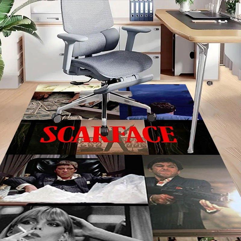 1 шт. Коврик для офисного кресла Scarface, Мягкий, Удобный, Всесезонный, Идеально подходит для дома, спальни или офисного декора, Идеальный подарок для