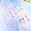 1Pc Crystal Wind Chime Moon Sun Star Catcher Diamond Prisms Pendant Dream Catcher Rainbow Hanging Drop Home Windchime