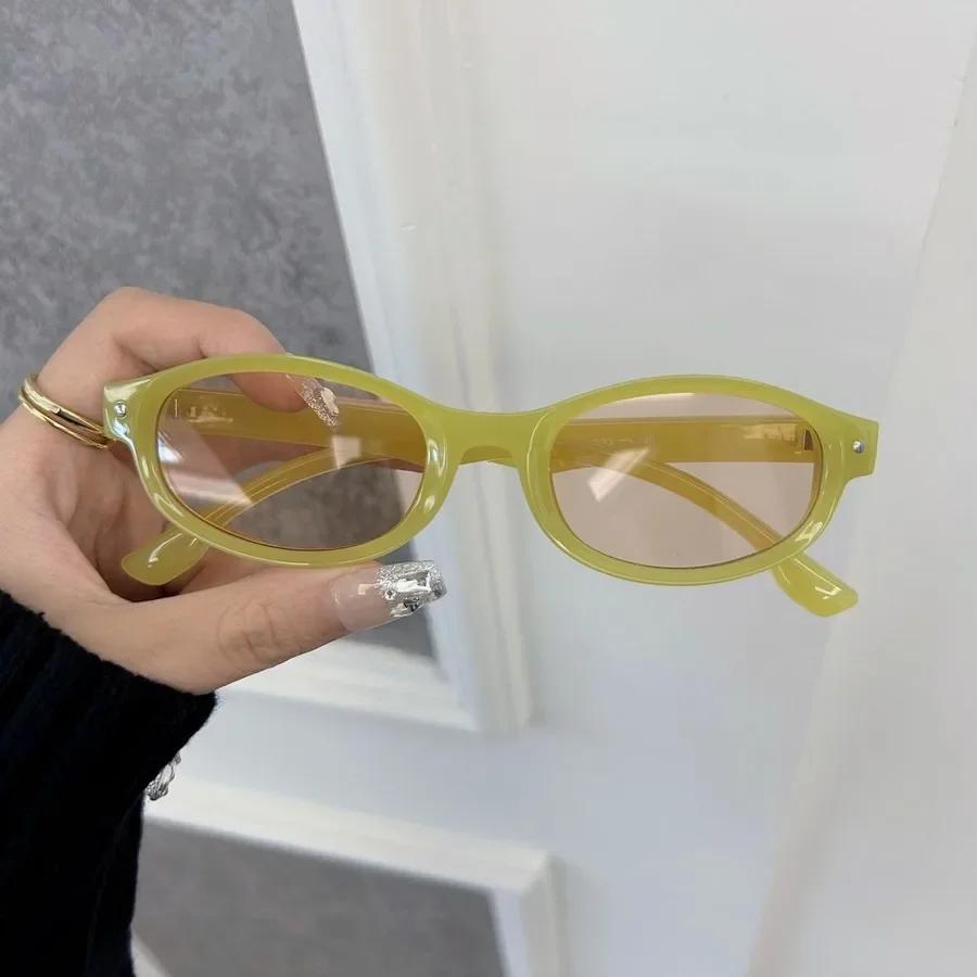 Модные овальные солнцезащитные очки женские мужские дизайнерские крутые солнечные очки женские для улицы цветные для путешествий