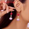 Oceanthemed Shell Ear Studs For Women Summer Fashion Jewelry With Electroplating