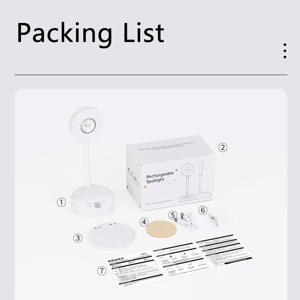 Новый настенный светильник беспроводной прожектор на батарейках с регулировкой яркости вращение на 360° белый