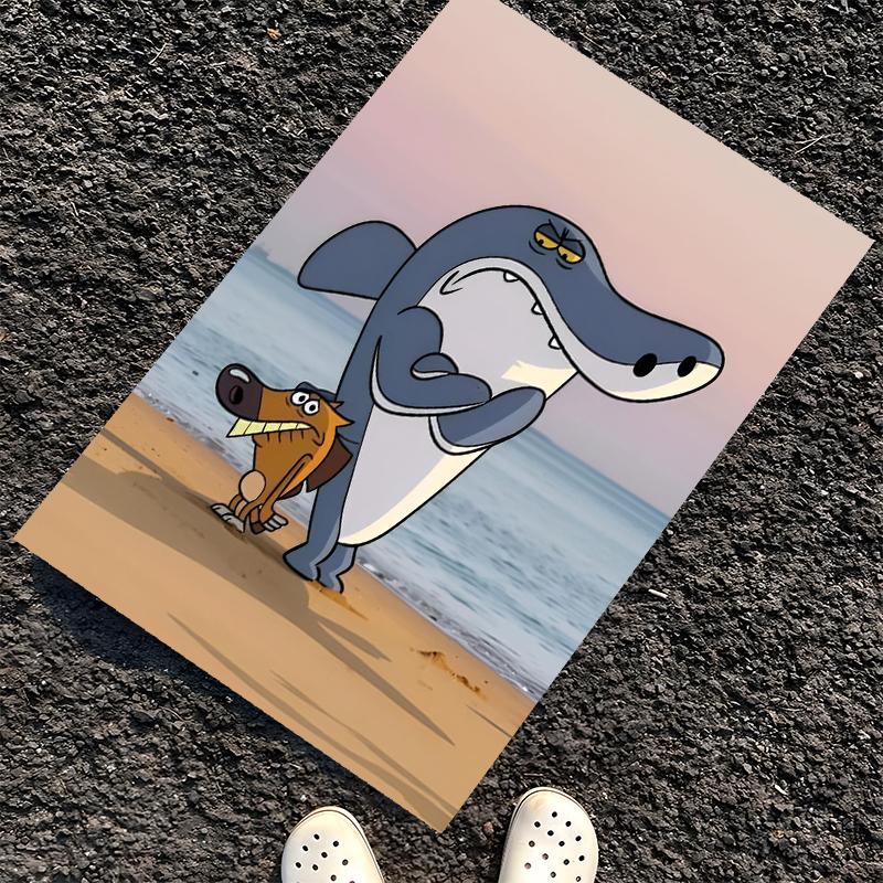 Zig & Sharko Printed Carpet, Rug for Office Chair Living Room Bedroom Kitchen Room Decor Gifts.