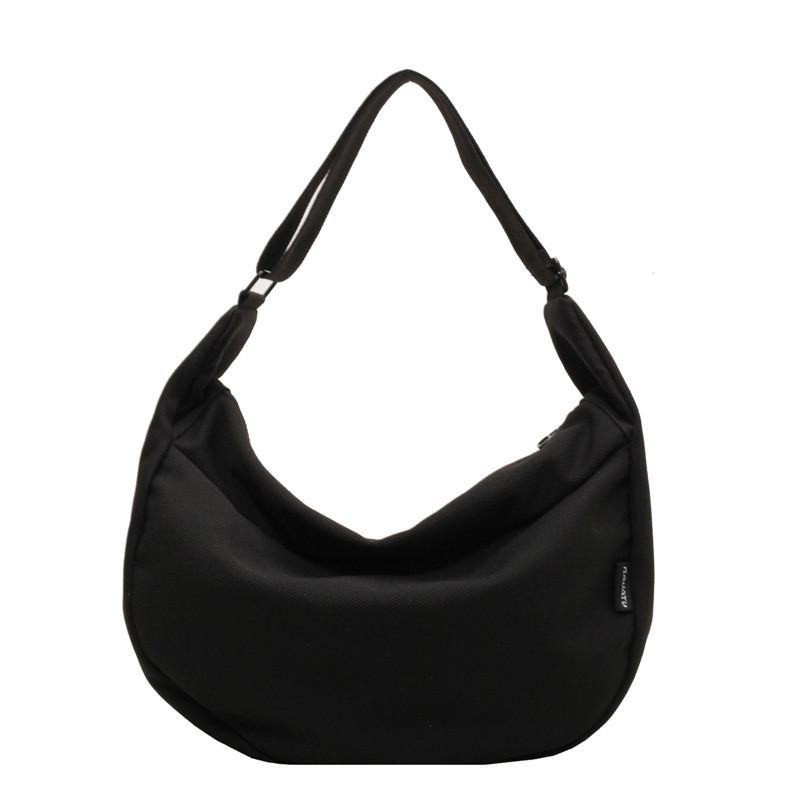 Large Capacity Canvas Dumpling Bag With Minimalist Urban Style