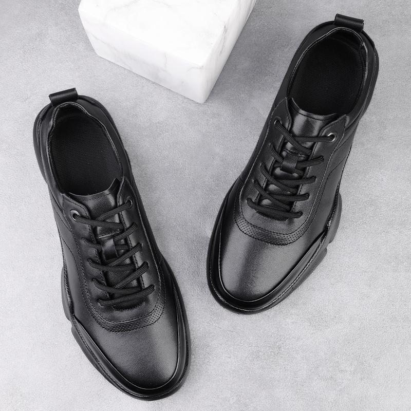 Fashion Luxury Brand Genuine Leather Men's Casual Trainers Non Slip Outdoor Casual Shoes Man Classic New Handmade Leisure Walk Sneakers