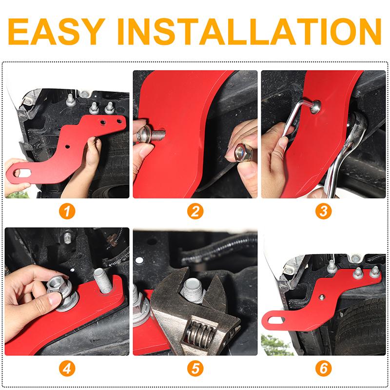 Car Towing Bars Kit Rear Bumper Bar Towing Trailer Hook Rear Frame Side Tow Hook Car Accessory For Toyota Tundra XK70 2022-2026