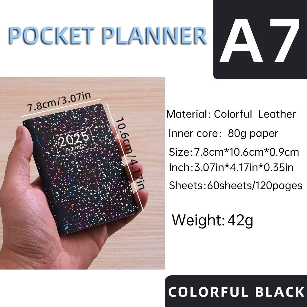 Laser 2025 Planner Notebook Mini Daily Weekly Monthly Planner Notebook  School Office