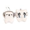 Cartoon Sad Cat Doll Keychain Funny Key Ring Cute Earphones Cat Pendant  Friendship
