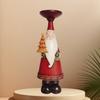 Рождественский подсвечник Декор Креативная смоляная фигурка Санта-Клауса Держатель для свечи Новогодний Орнамент для стола гостиной камина