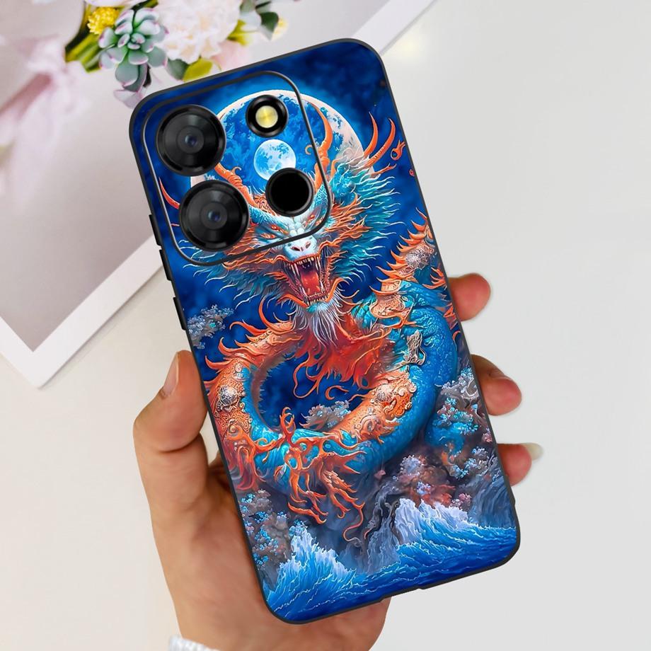 Для телефона Itel A60 A70 A27 A48 Чехол Задняя крышка Матовый Тонкий Мягкий ТПУ Силиконовый Бампер Детская Мода Мультяшный Узор Fundas ITELA60s