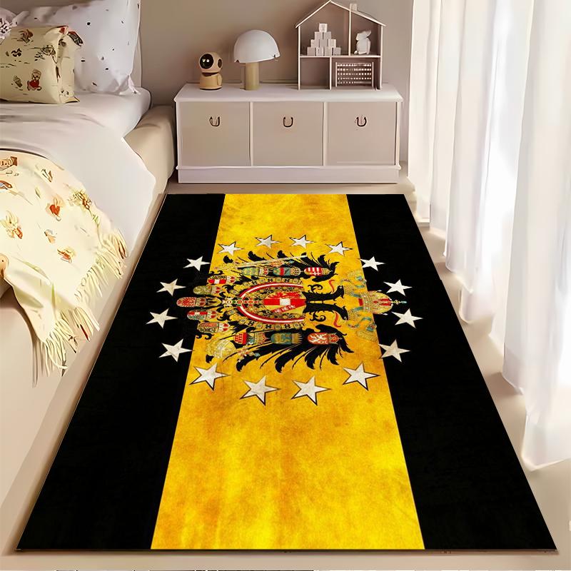 Austrian Empire Emblem Design Rug Non-slip rug suitable for living room and bedroom sofas.