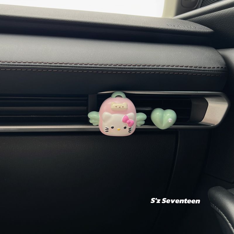 Hello Kitty Cat Car Air Vent Aroma Diffuser Clip, Cute Car Decoration, New Car Gift