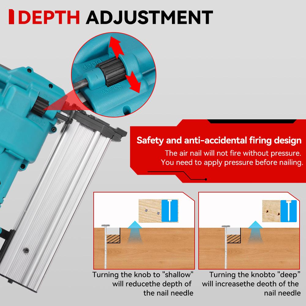 ONEVAN Бесщеточный электрический 2 в 1 гвоздезабивной пистолет/степлер F15-50 K410-438 беспроводной гвоздезабивной пистолет с 4 режимами работы для аккумулятора 21 В 18 В