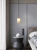 Spanish Alabaster Bedside Pendant Light - Minimalist Design for Master Bedroom, Hallway, or Foyer