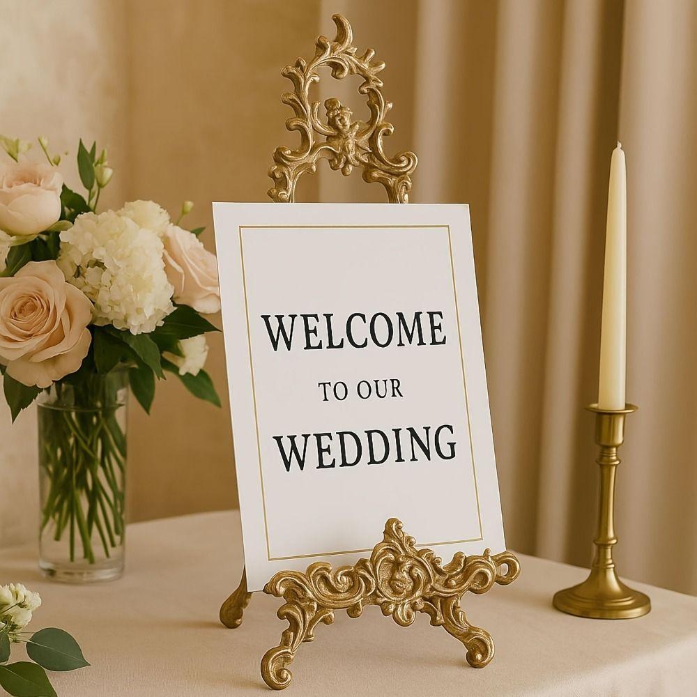 Zinc Alloy Photo Frame Display Rack Antique Finish Tray Rack Decoration Ornament  Wedding Use