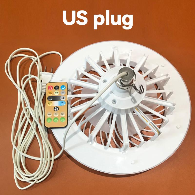 Потолочные вентиляторы ароматерапия для спальни гостиной потолочные вентиляторы с пультом дистанционного управления и подсветкой светодиодная лампа вентилятор E27 конвертер база