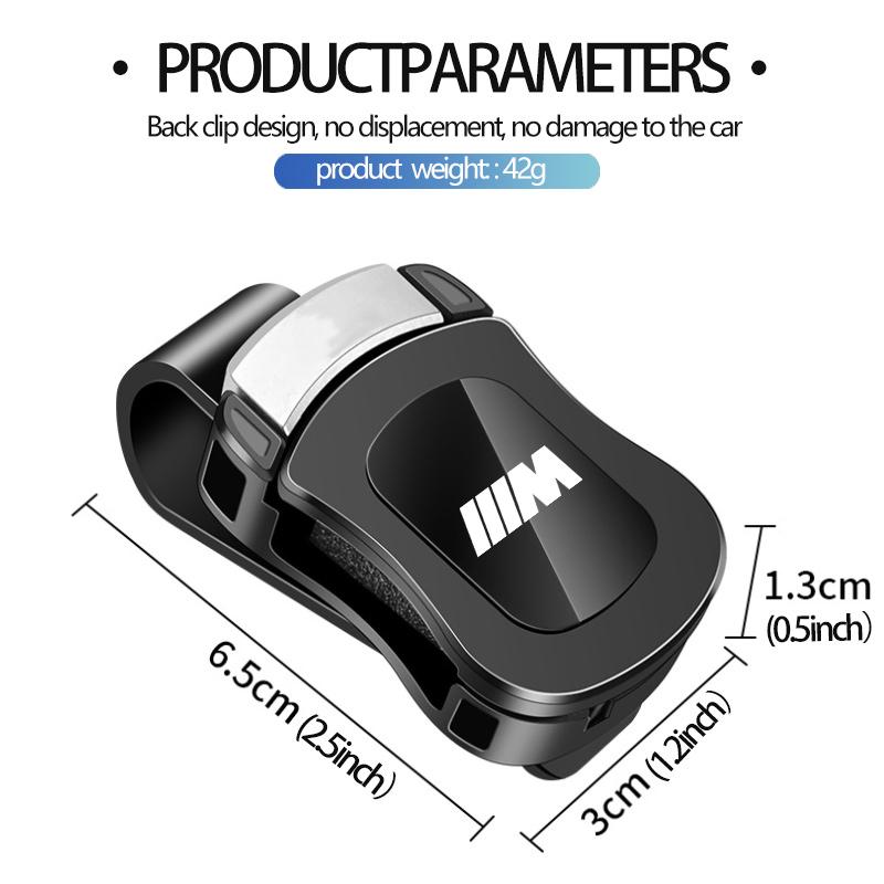 Car Glasses Sunshade Clip Sun Visor Hanger Auto Storage Holder For BMW M F10 F20 F30 F40 F15 F25 F26 F31 F49 E62 E83 E84 ILYFM1