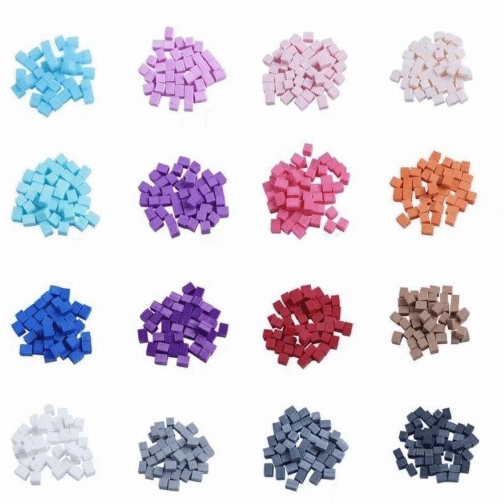 100PCS PLA Knock Bean Handmade DIY Craft Kits Building Blocks Set Material Package Puzzle Pixel Blocks Puzzle