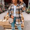 Autumn Plaid Jacket Women Overshirt Long Checkered Jacket Woman Female Long Sleeve Winter Coat Shirt Jacket For Women